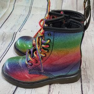 Dr.marten toddler boots rainbow 8 **READ**